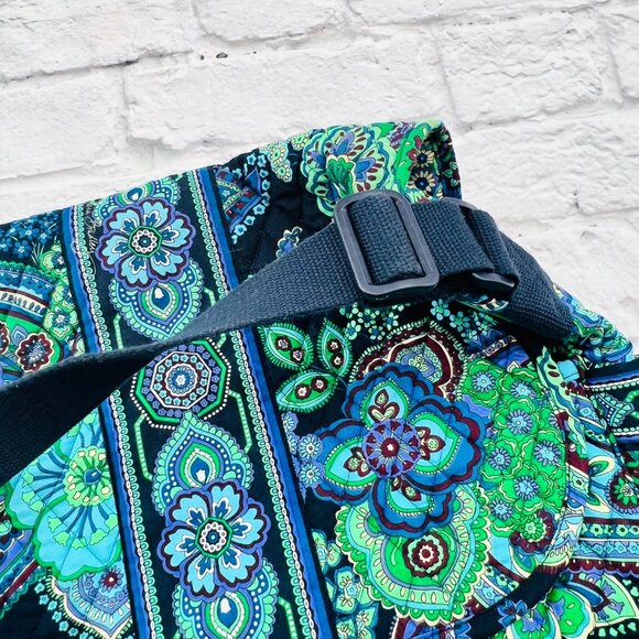 Vera Bradley Blue Rhapsody Messenger Bag With Adjustable Strap Multiple Pockets - Picture 10 of 11